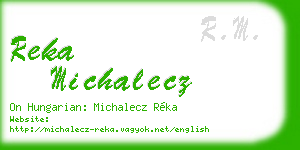 reka michalecz business card